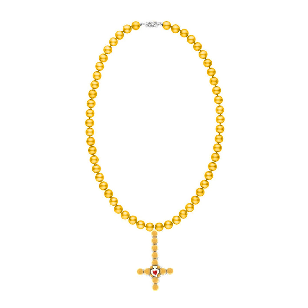 Solo Cross Necklace (Yellow)